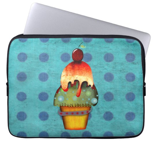 Cupcake Eis Neopren Bag Laptopschutzhülle (Vorderseite)