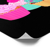 Cupcake Er - Funny Cupcake Baker Pastry Baking Gif Poster (Ecke)