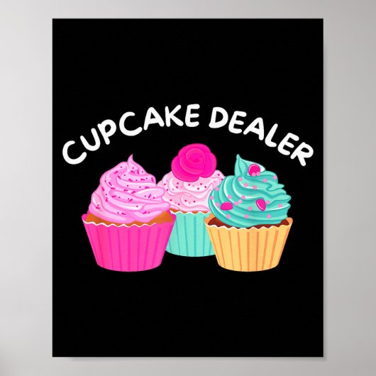 Cupcake Er - Funny Cupcake Baker Pastry Baking Gif Poster (Vorne)