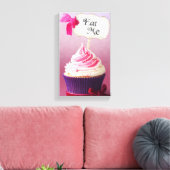 Cupcake - essen Sie mich Leinwanddruck (Insitu (Wohnzimmer))