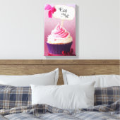 Cupcake - essen Sie mich Leinwanddruck (Insitu (Schlafzimmer))