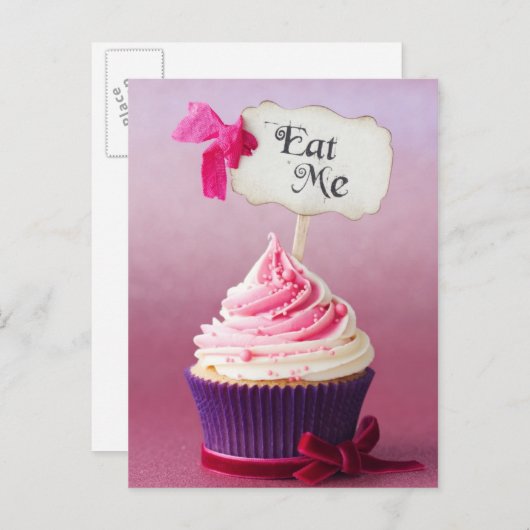 Cupcake - essen Sie mich Postkarte (Vorne/Hinten)