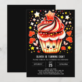 Cupcake Extravaganza Muffin Geburtstag Einladung (Vorne/Hinten)