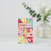 CUPCAKE-FAKTORE VISITENKARTE (Stehend Vorderseite)