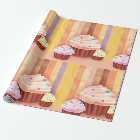 Cupcake Fantasy Colorful Sweet Leckereien Geschenkpapier (Ungerollt)