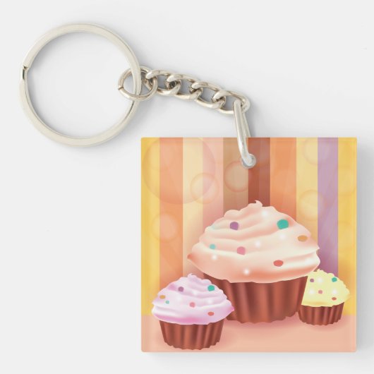 Cupcake Fantasy Colorful Sweet Leckereien Schlüsselanhänger (Vorderseite)