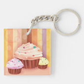 Cupcake Fantasy Colorful Sweet Leckereien Schlüsselanhänger (Rückseite)