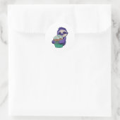 Cupcake-Faultier Runder Aufkleber (Tasche)