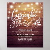 Cupcake Flavors Hochzeitszeichen Couple Mason Jar Poster (Vorne)