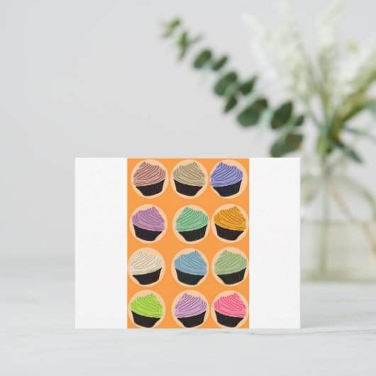 Cupcake Flavors Postkarte (Stehend Vorderseite)