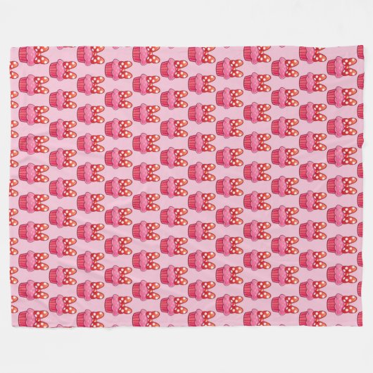 Cupcake Fleece Blanket (Vorderseite (Horizontal))