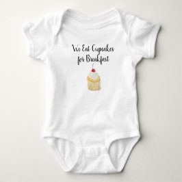 Cupcake for Breakfast Baby Bodysuit Baby Strampler