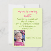 Cupcake Foto Template Party Einladung (Rückseite)