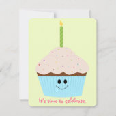 Cupcake Foto Template Party Einladung (Vorderseite)