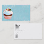 Cupcake & French Writing Business Cards Visitenkarte (Vorne/Hinten)