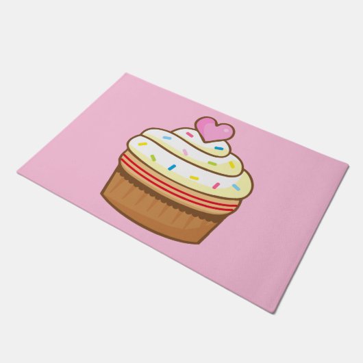 Cupcake fun Backen Fußmatte (Schrägansicht)