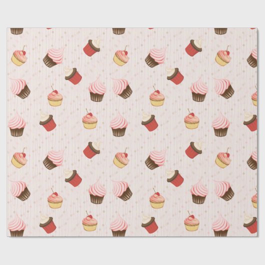 Cupcake Fun Geschenkpapier (Flach)