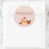 Cupcake Fun Runder Aufkleber (Tasche)