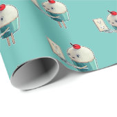Cupcake, Gabel und Light Socket Geschenkpapier (Rolleneckpunkt)