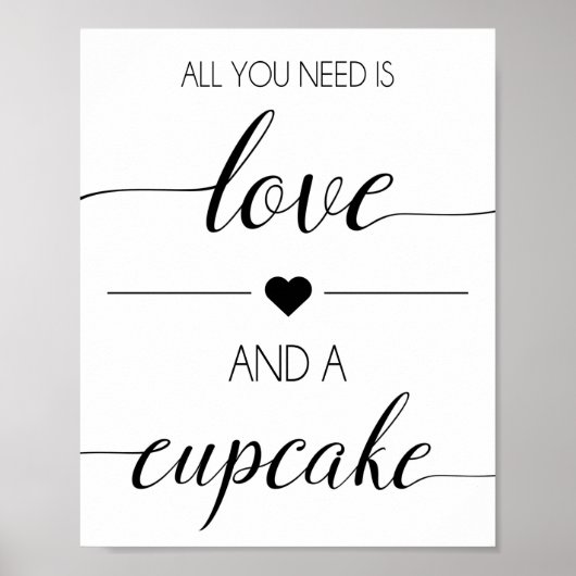 Cupcake-Gastgeschenk Hochzeit-Zeichen | LECKEREI Poster (Vorne)