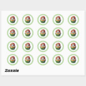 Cupcake Geburtstagsaufkleber Runder Aufkleber (Blatt)