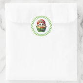 Cupcake Geburtstagsaufkleber Runder Aufkleber (Tasche)