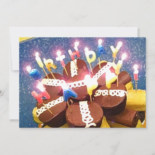 Cupcake Geburtstagseinladung Einladung (Vorderseite)