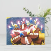 Cupcake Geburtstagseinladung Einladung (Stehend Vorderseite)