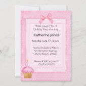 Cupcake Geburtstagseinladung Einladung (Vorderseite)