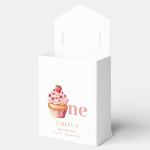 Cupcake-Geburtstagseinladung, Mädchen 1. Geburtsta Geschenkschachtel