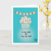 Cupcake-Geburtstagskarte Karte (Gelbe Blume)