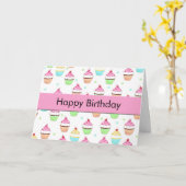 Cupcake Geburtstagskarte Karte (Gelbe Blume)