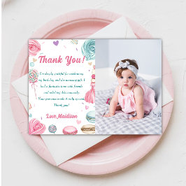 Cupcake Geburtstagsparty so süß Bonbons Dankeskarte