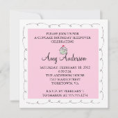 Cupcake Geburtstagsschläfer! Einladung (Vorderseite)