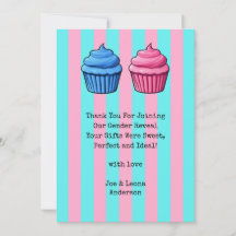 Cupcake Gender Reveal Blue & Pink