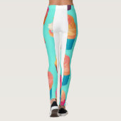 Cupcake Geometric Personalisiertes Muster Leggings (Rückseite)