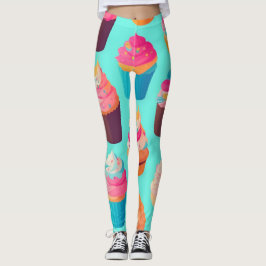 Cupcake Geometric Personalisiertes Muster Leggings