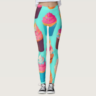 Cupcake Geometric Personalisiertes Muster Leggings
