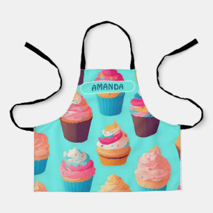 Cupcake Geometric Personalisiertes Muster Schürze