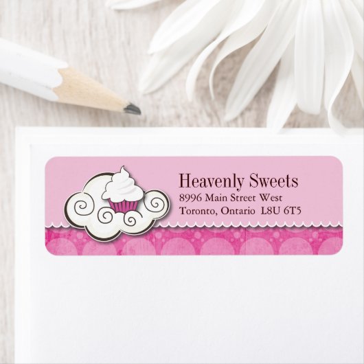 Cupcake-Geschäftsadressen-Labels (Insitu)
