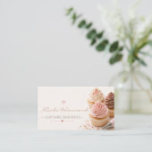 Cupcake-Geschäftskarte Visitenkarte (Stehend Vorderseite)