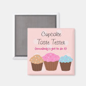 Cupcake Geschmackstester Magnet (Vorderseite/Rückseite)