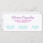 Cupcake Gift Certificate Crown Pink Blue (Rückseite)