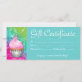 Cupcake Gift Certificate Crown Pink Blue (Vorderseite)