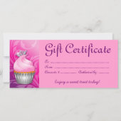 Cupcake Gift Certificate Crown Pink Lila (Vorderseite)