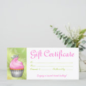 Cupcake Gift Certificate Crown Pink Limon (Stehend Vorderseite)