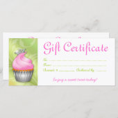 Cupcake Gift Certificate Crown Pink Limon (Vorne/Hinten)