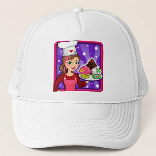 Cupcake Girl Cap Truckerkappe (Vorderseite)