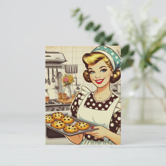 Cupcake Girl Postkarte (Stehend Vorderseite)