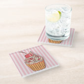 Cupcake Glasuntersetzer (Schrägansicht)